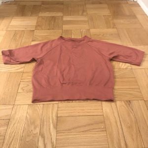 Lululemon Pink Cutout Back Crop Top